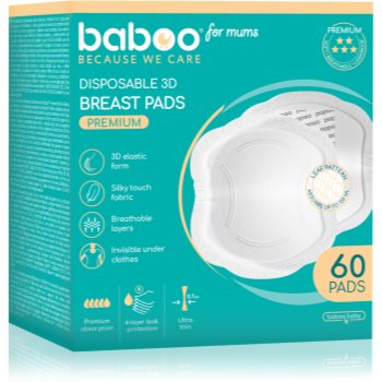 Baboo Ultra-Slim Disposable Pads inserții de unică folosință pentru sutien - imagine 2